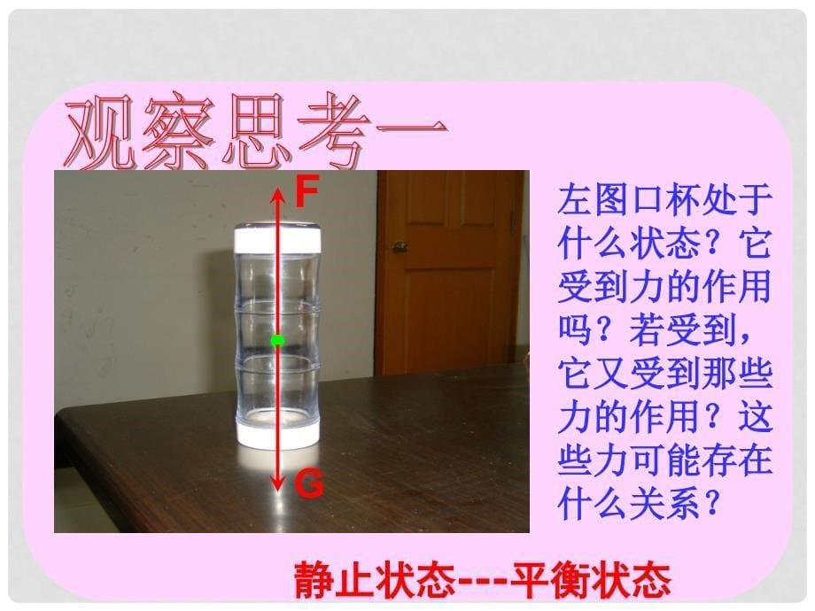 八年级物理下册 7.5二力平衡课件 （新版）北师大版_第5页