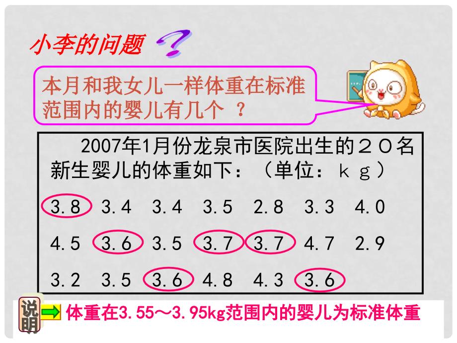 浙江省松阳县古市中学七年级数学下册《6.4 频数与频率1》课件 （新版）浙教版_第4页