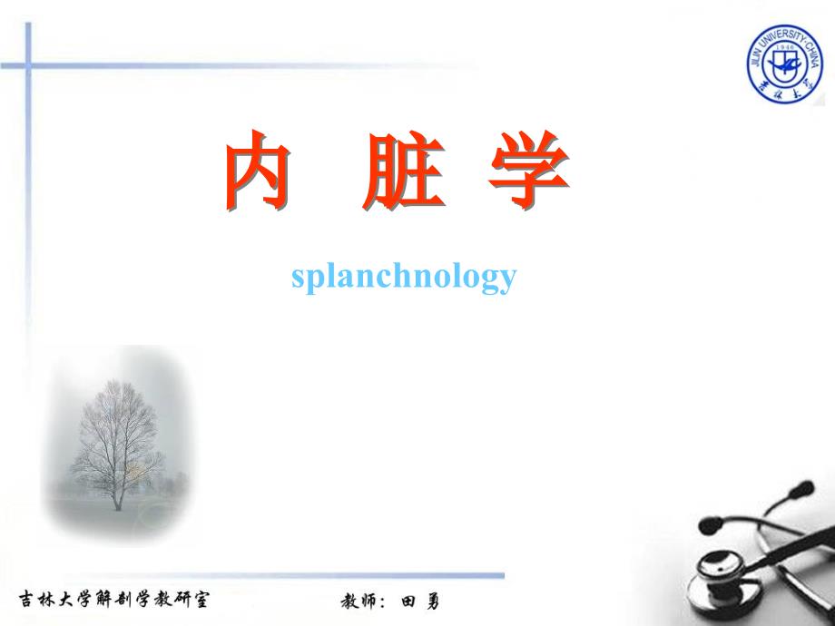 局部解剖学：总论和消化系统第一次课_第1页