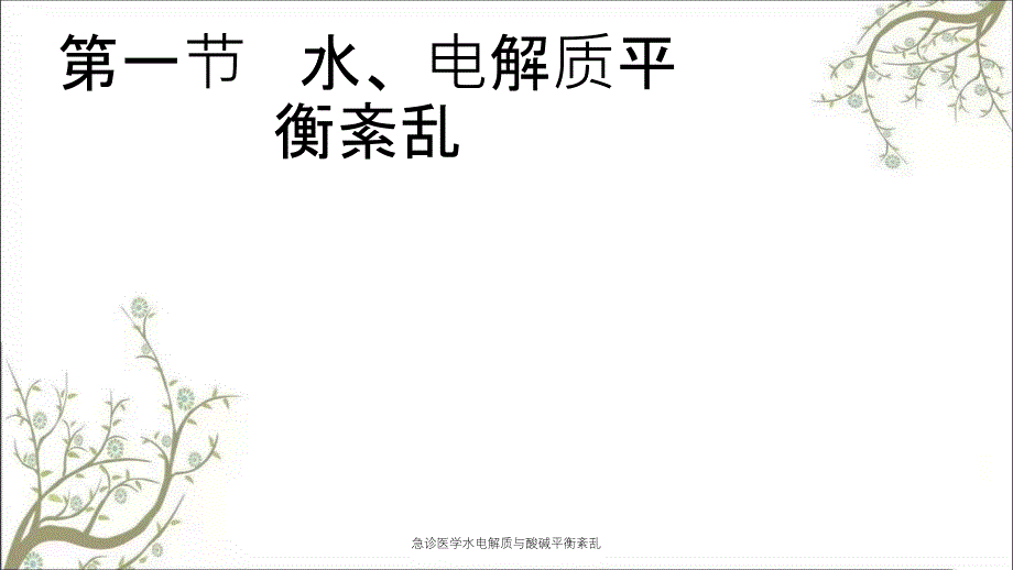 急诊医学水电解质与酸碱平衡紊乱课件_第2页