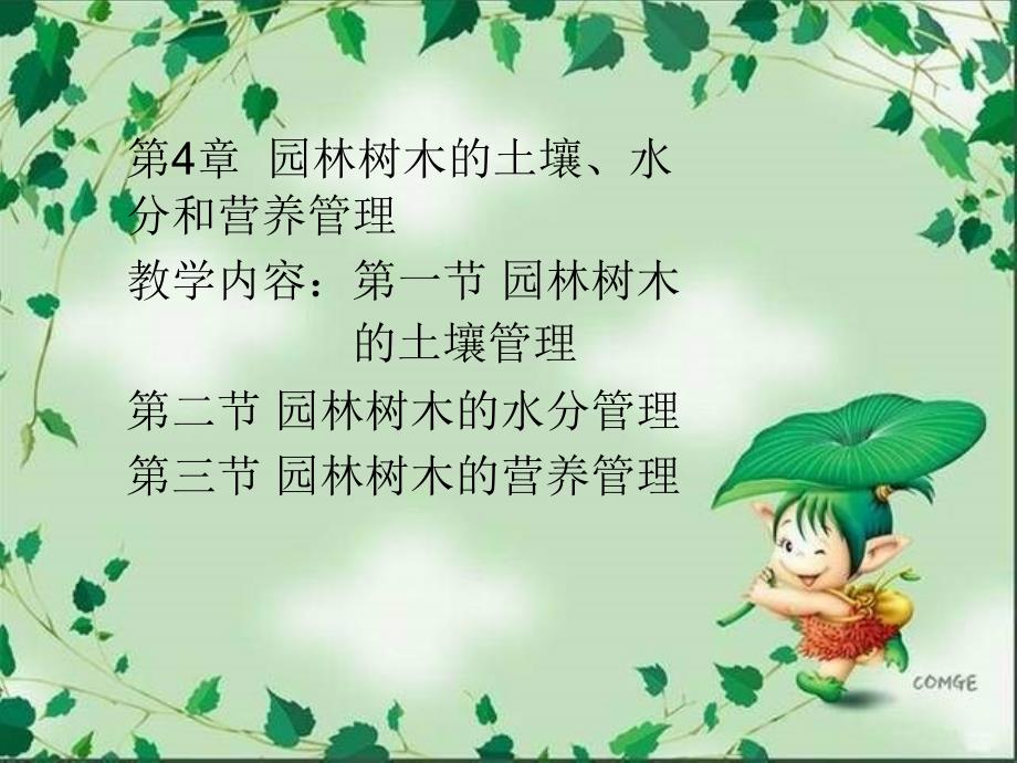 园林树木和土壤、水分和营养管理.ppt_第1页