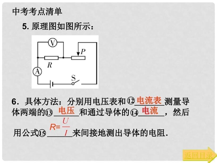 中考物理总复习 第一部分 教材知识梳理 第十四章 欧姆定律课件_第5页