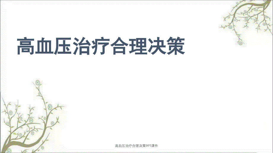 高血压治疗合理决策PPT课件_第1页