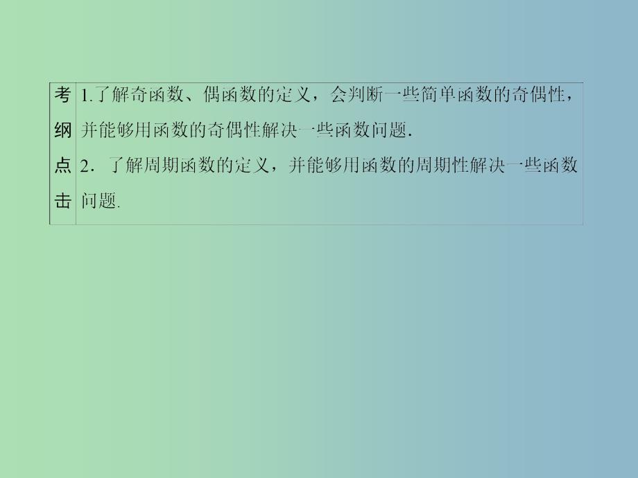 高三数学 函数的奇偶性与周期性复习课件 新人教A版.ppt_第4页