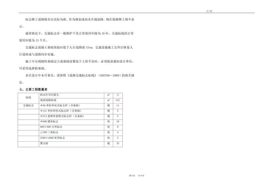 农副食品中小企业集聚区基础设施建设项目--交通工程施工图设计说明_第4页