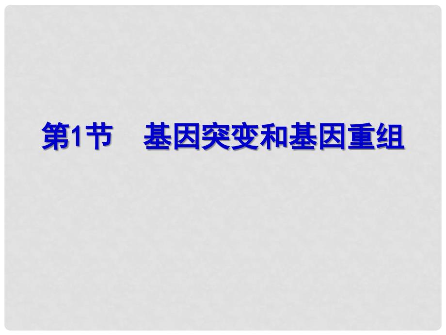 高中生物 5.1 基因突变和重组课件 新人教版必修2_第4页