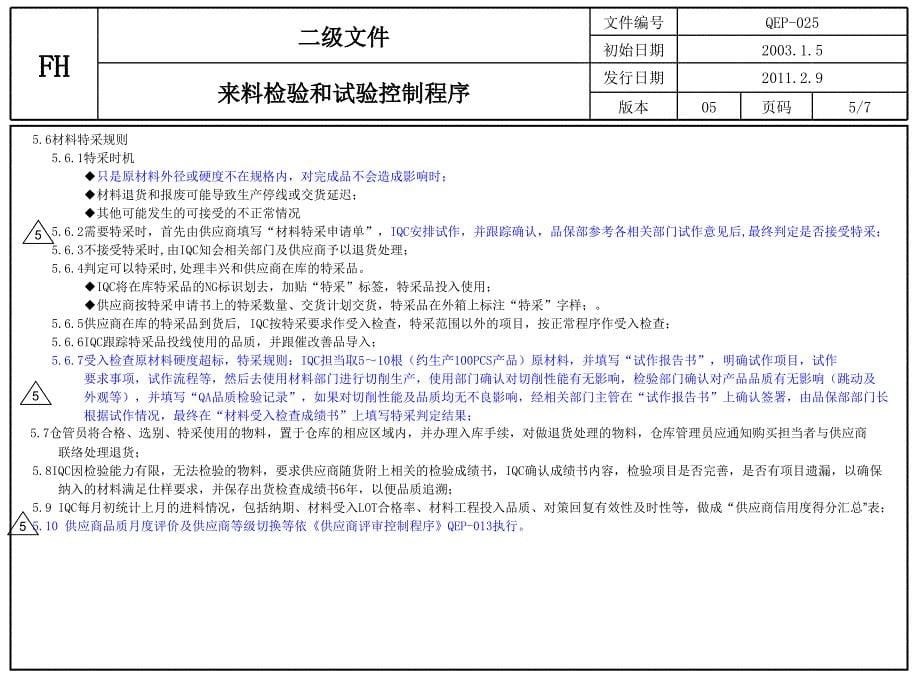 QEP-025-05来料检验和试验控制程序_第5页