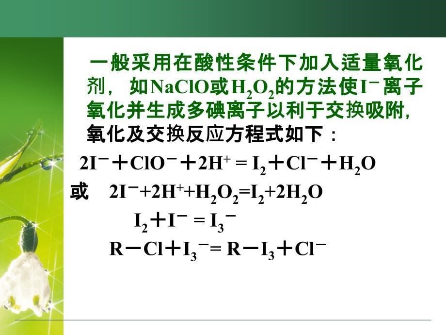 实验四--离子交换从海带中提取碘PPT_第5页