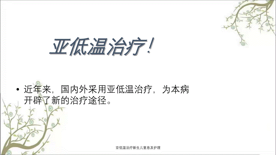 亚低温治疗新生儿窒息及护理_第3页