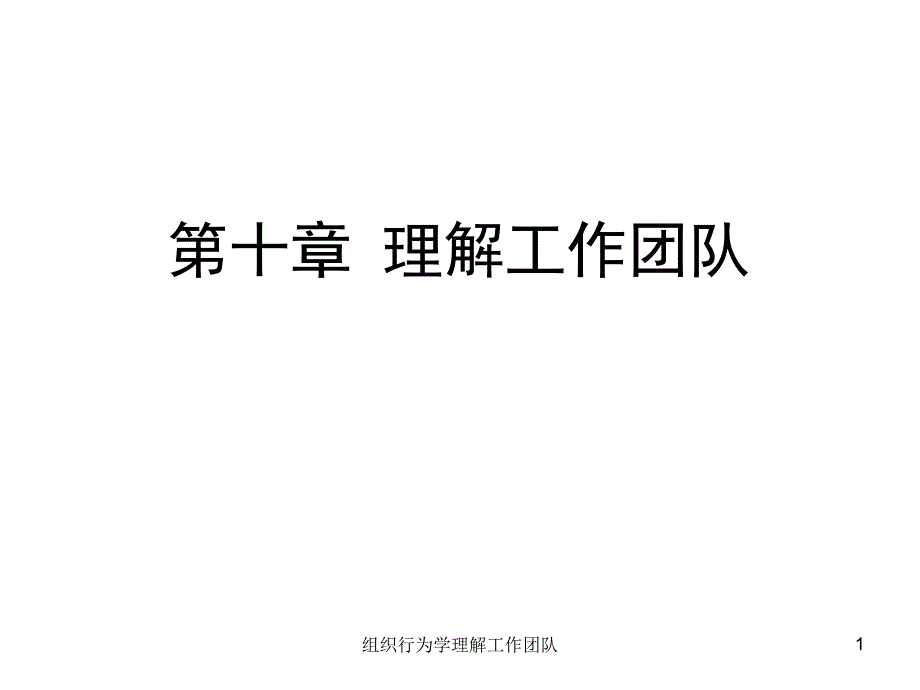 组织行为学理解工作团队课件_第1页