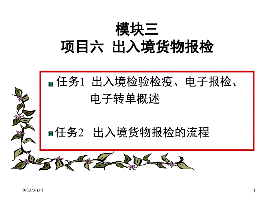 出入境货物报检课堂PPT_第1页