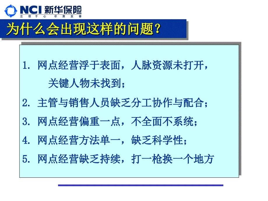 保险公司银行业务部主管培训课件：网点深度经营_第5页