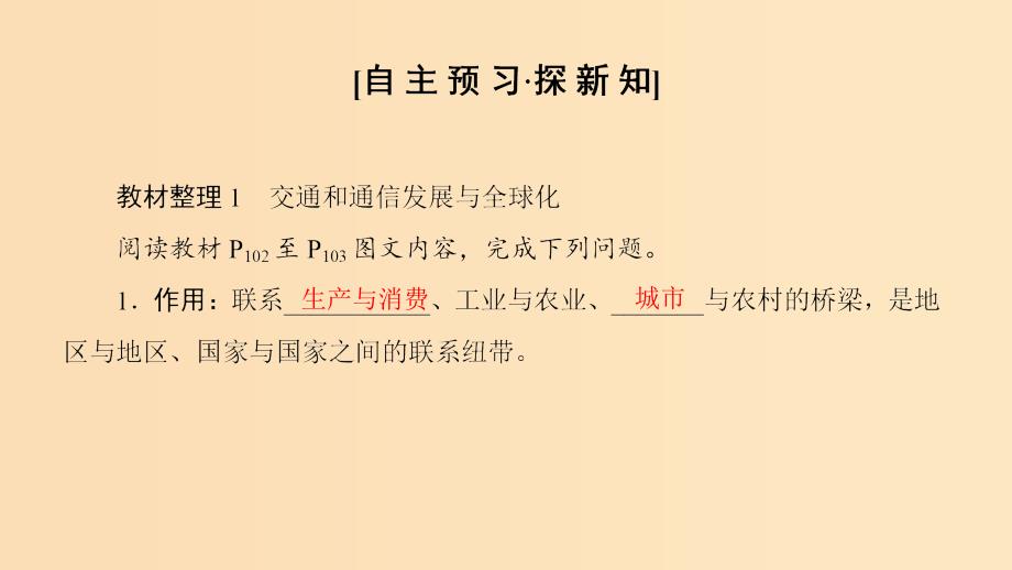 2018秋高中地理第4单元人类活动与地域联系第3节交通与通信发展带来的变化课件鲁教版必修2 .ppt_第3页