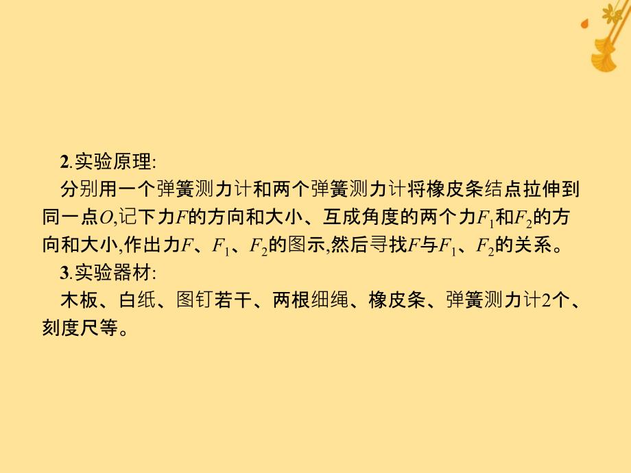 浙江省2019年高考物理总复习 第11章 实验 24.1 实验（4）探究求合力的方法课件_第4页