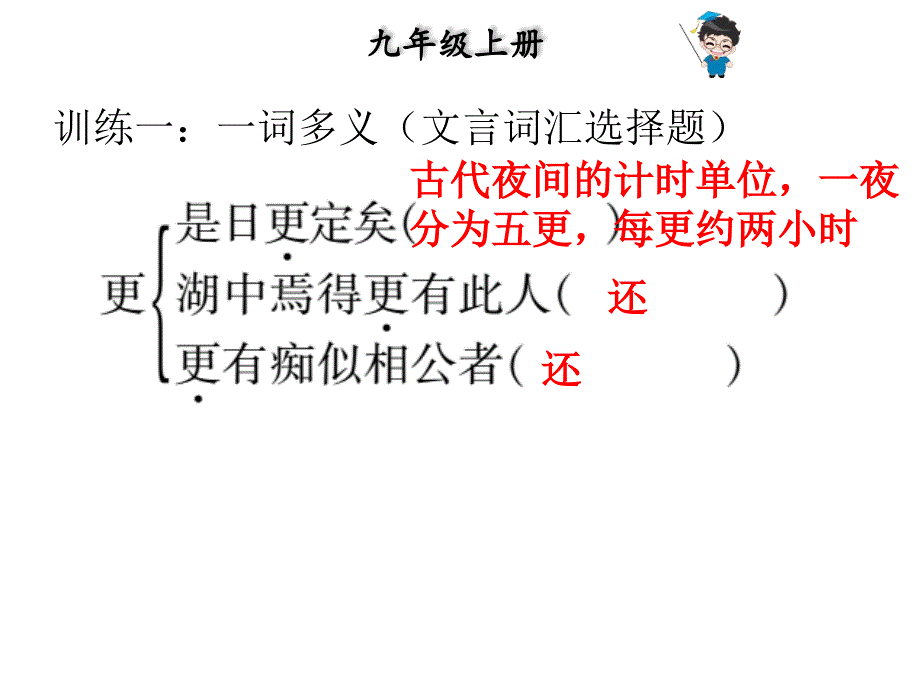 级上册中考语文总复习课外文言文全解全练课件第二部分能力提升9年级上册三湖心亭看雪_第3页