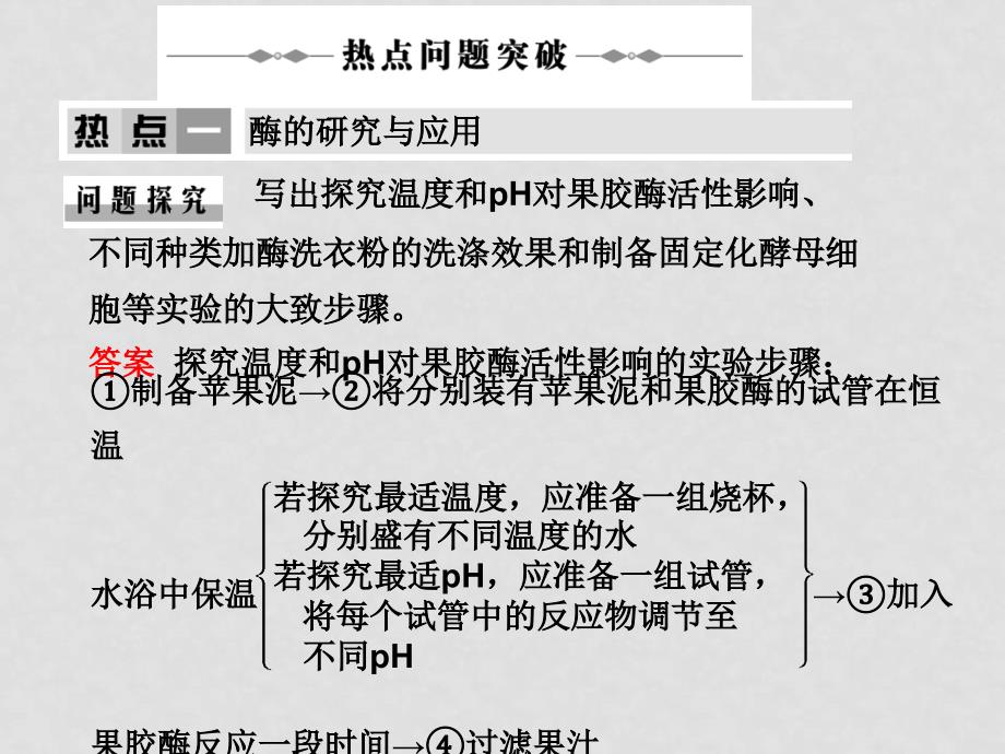 新课标高三生物二轮复习专题课件学案18《物质提取及应用（酶、DNA、蛋白质、植物有效成分）》_第2页