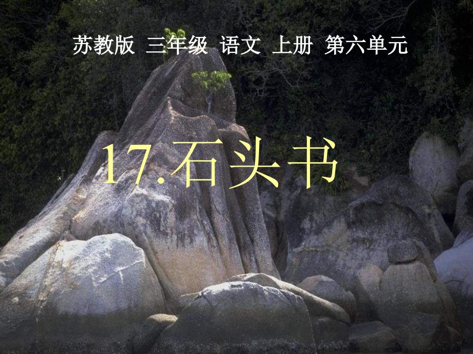苏教版三年级上册17石头书.ppt_第1页