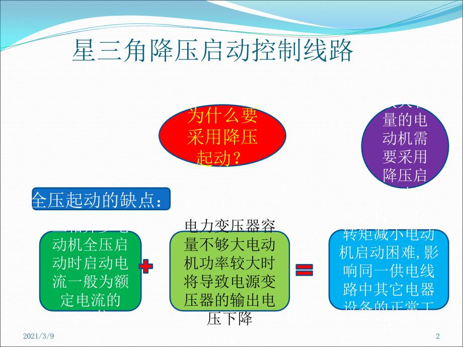 星三角降压启动控制线路PPT课件_第2页