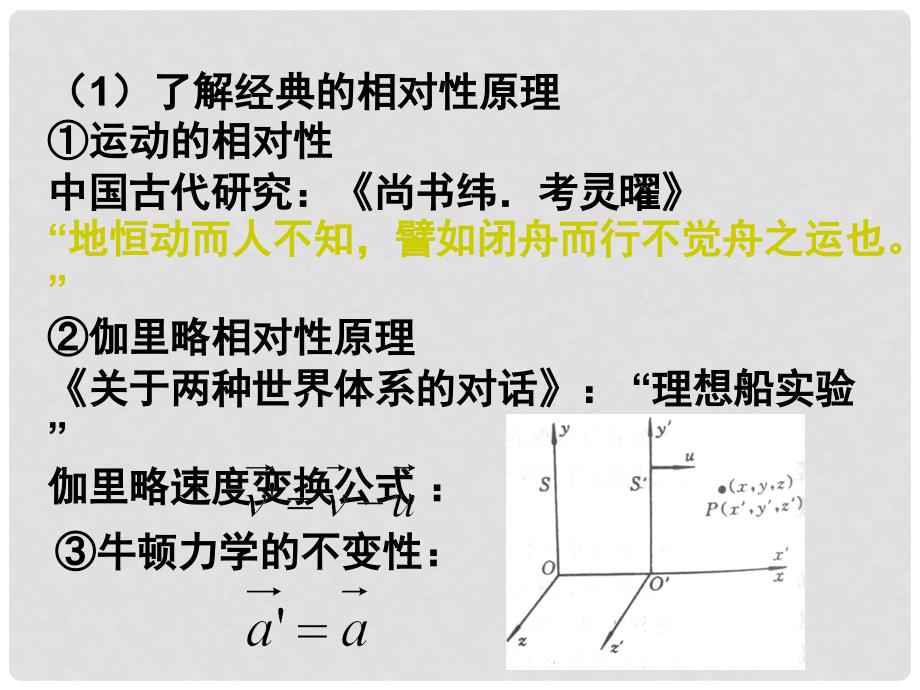 山东省成武一中高中物理 15.1 相对论的诞生课件 新人教版选修34_第4页