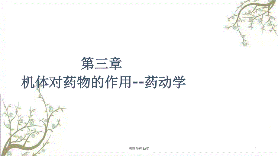 药理学药动学课件_第1页