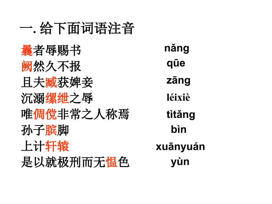 《报任安书》《渔父》基础知识梳理解读课件_第2页