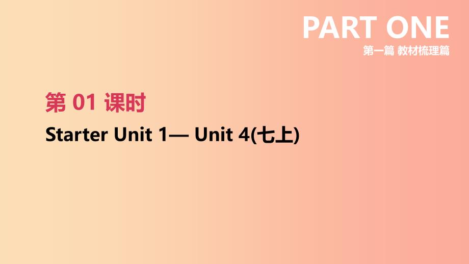 浙江省杭州市2019年中考英语一轮复习 第01课时 Starter Unit 1-4（七上）课件.ppt_第2页