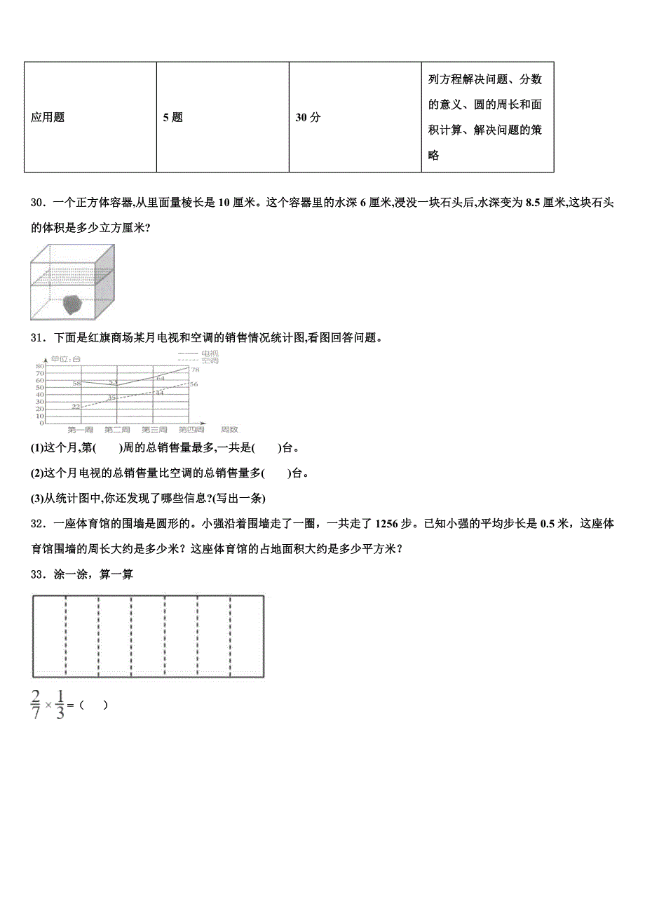 2022-2023学年吕梁地区孝义市六年级数学第二学期期末综合测试模拟试题含解析_第4页