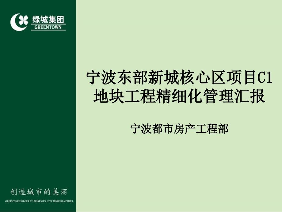 绿城集团宁波东部新城核心区项目C1地块工程精细化管理汇报_第2页