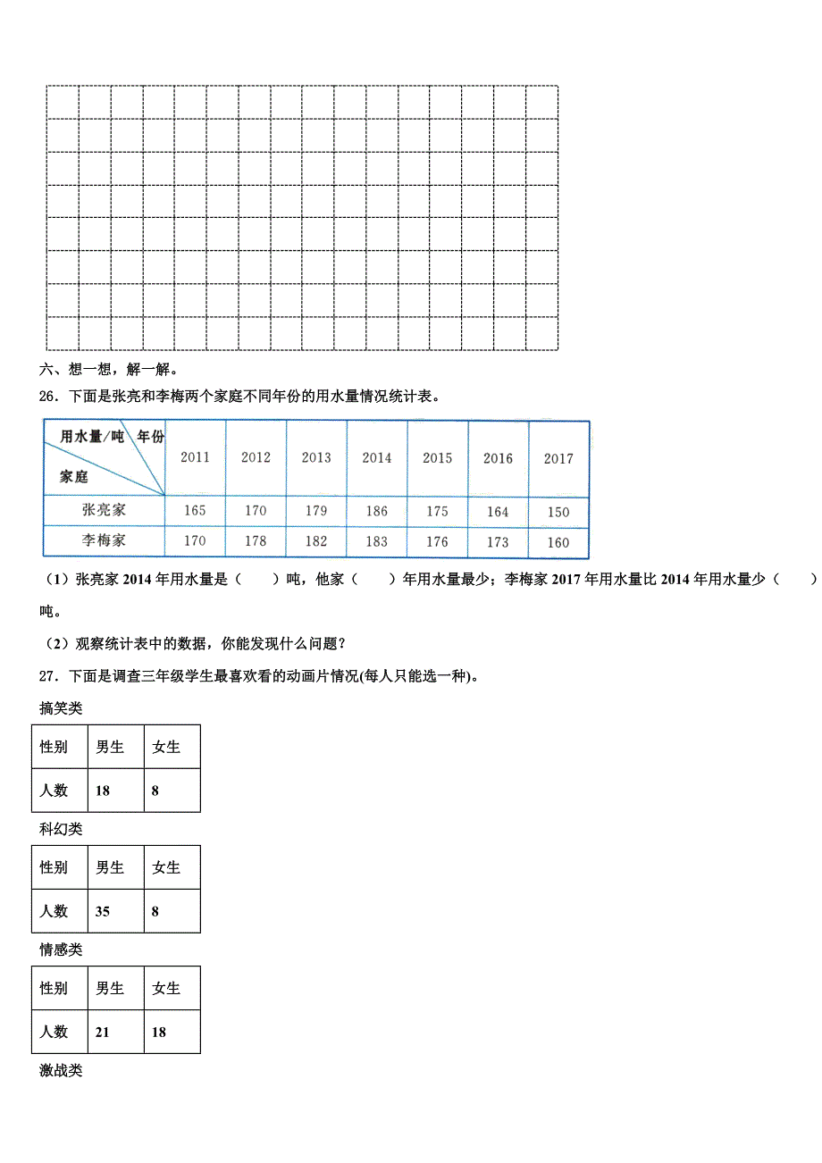 2023届河北省保定市安国市明官店中心小学数学三下期末统考试题含解析_第3页