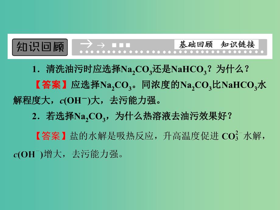 高中化学 专题3 第3单元 第2课时 盐类水解原理的应用课件 苏教版选修4.ppt_第2页