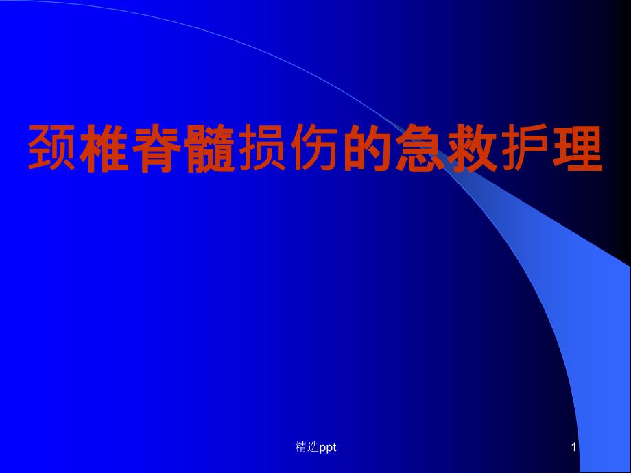 颈椎脊髓损伤的急救护理1_第1页