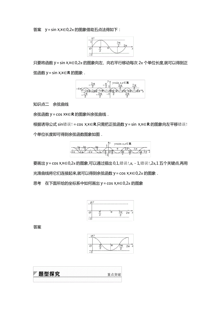 正弦函数余弦函数的图像附答案解析_第2页