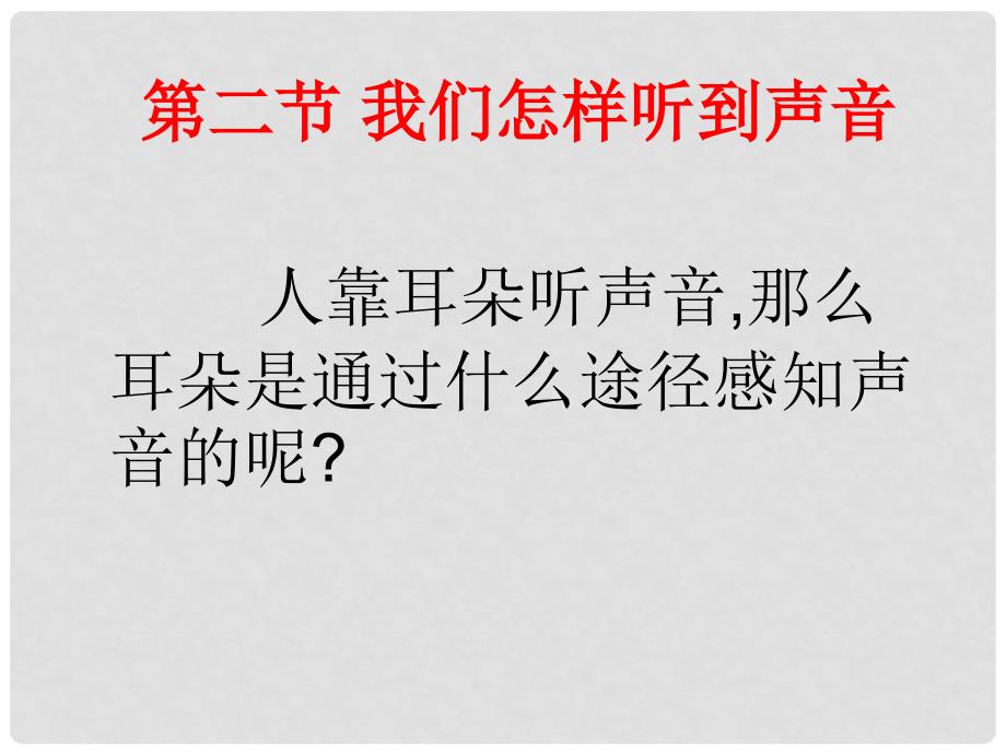 湖北省当阳市八年级物理上册《我们是怎样听到声音》课件 北师大版_第1页