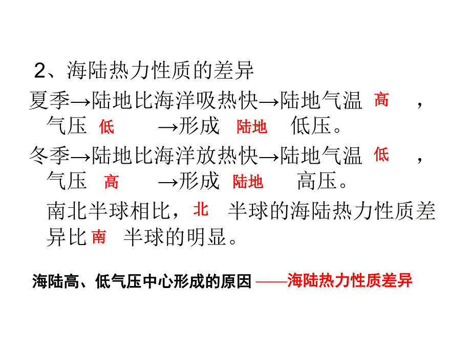 3海陆分布对气压带和风带的影响ppt课件_第4页