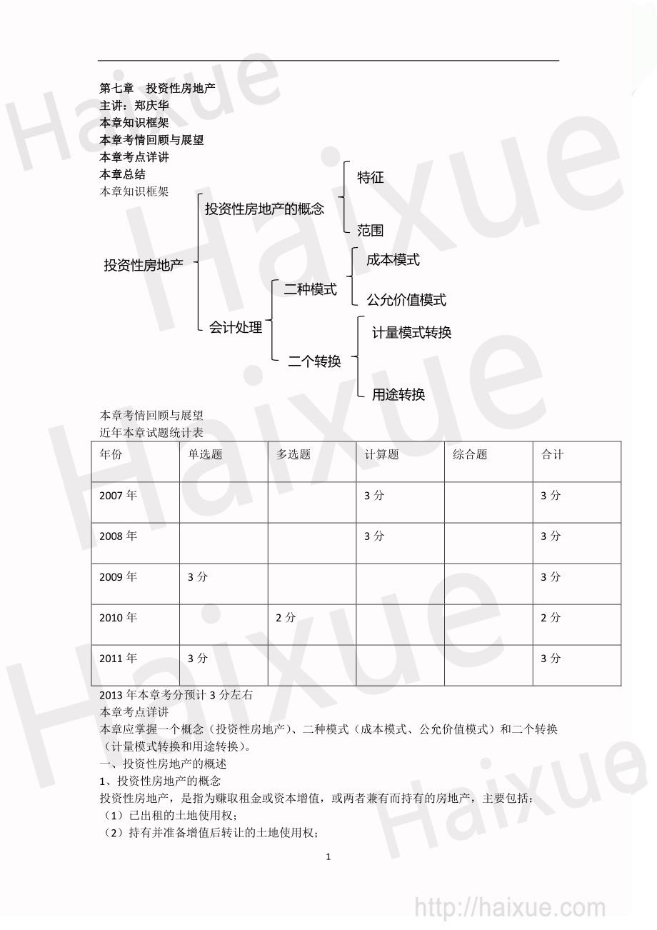 CPA 会计 郑庆华 基础班 第7章_第1页