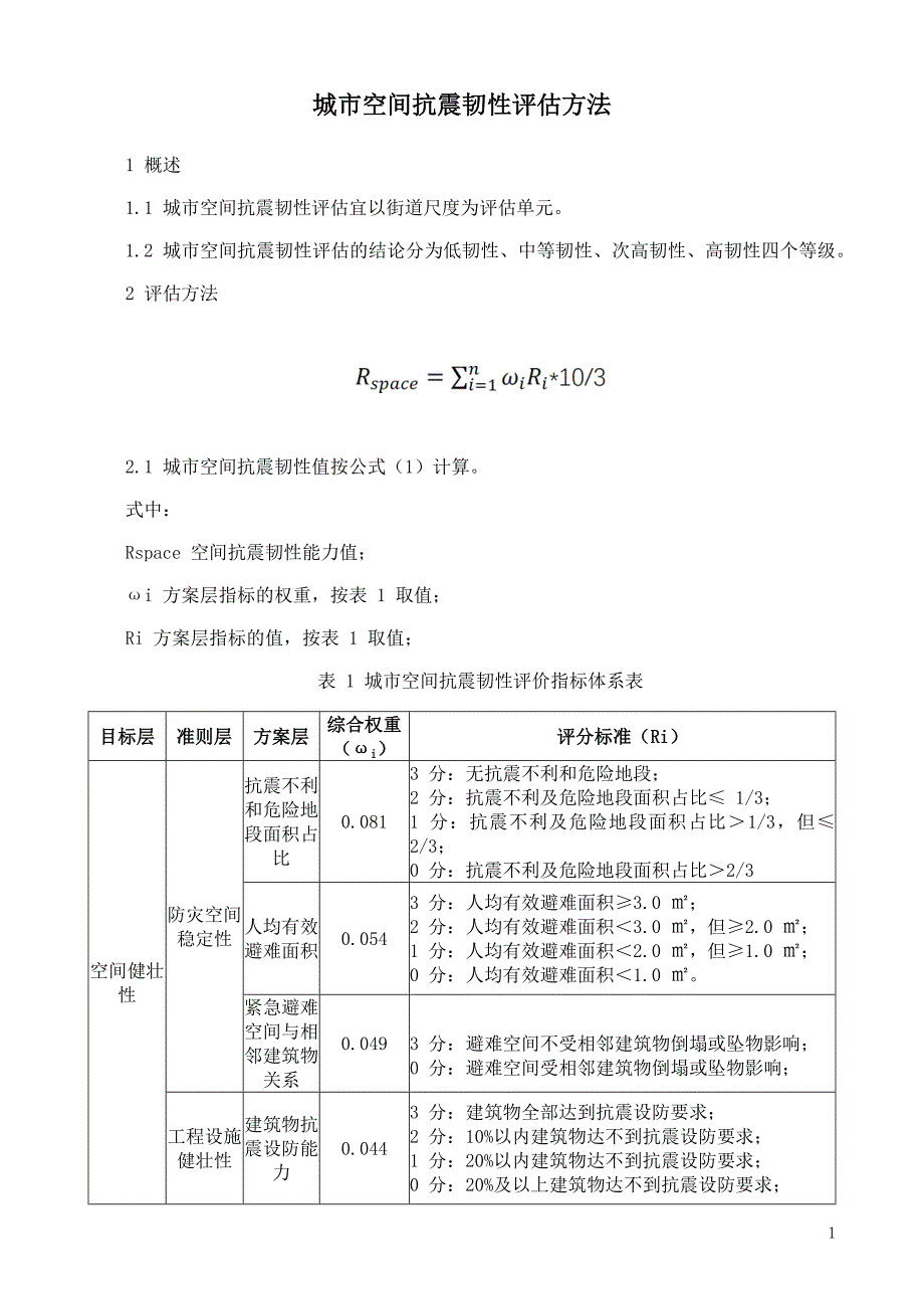 城市空间抗震韧性评估方法_第1页