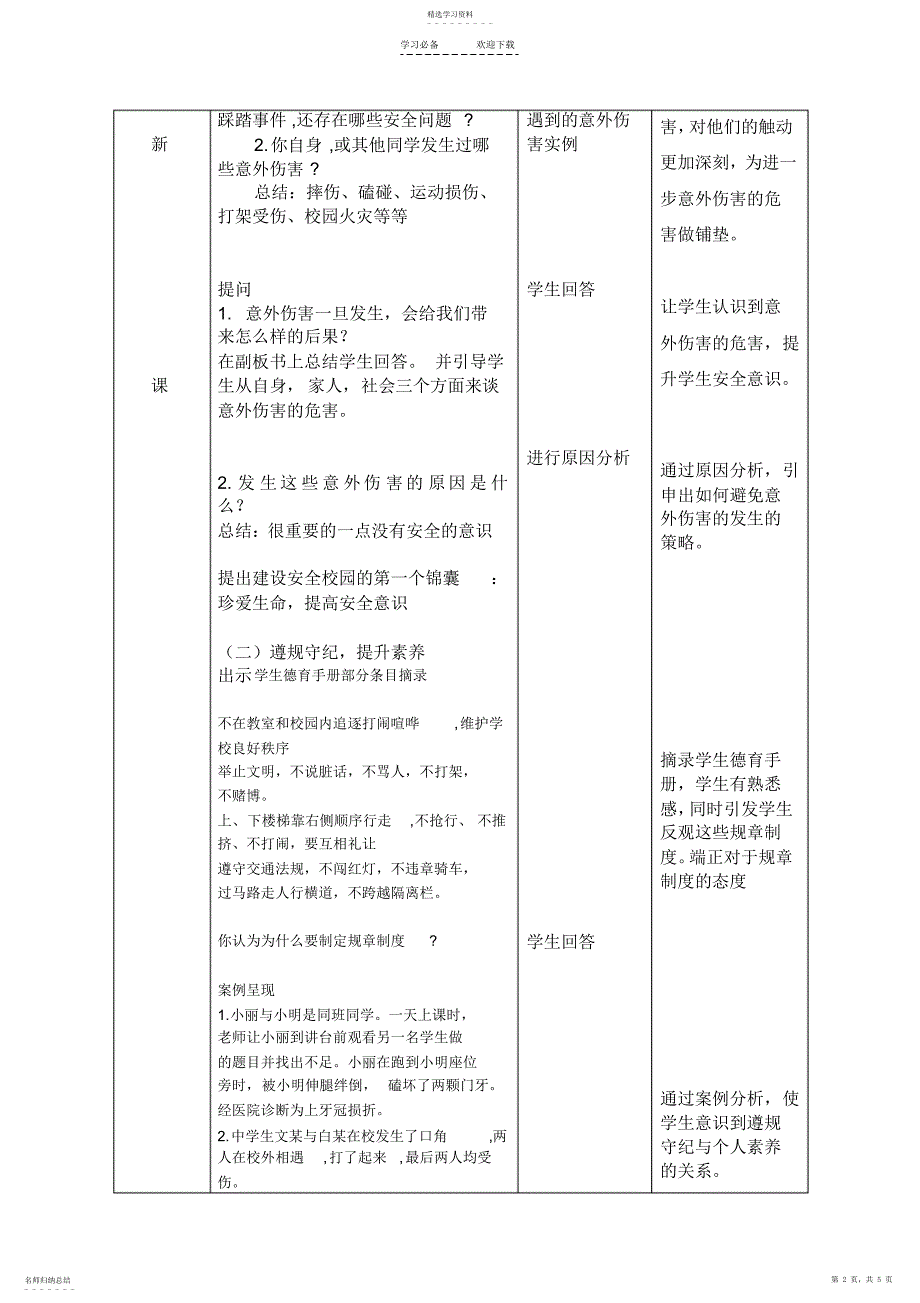 2022年安全常在心中班会教案_第2页