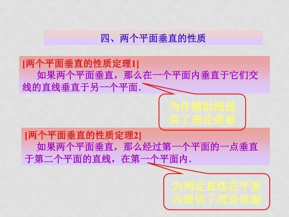 苏教版 新课标必修2《立体几何初步》全部课时课件(第一部分)两个平面垂直的性质_第5页