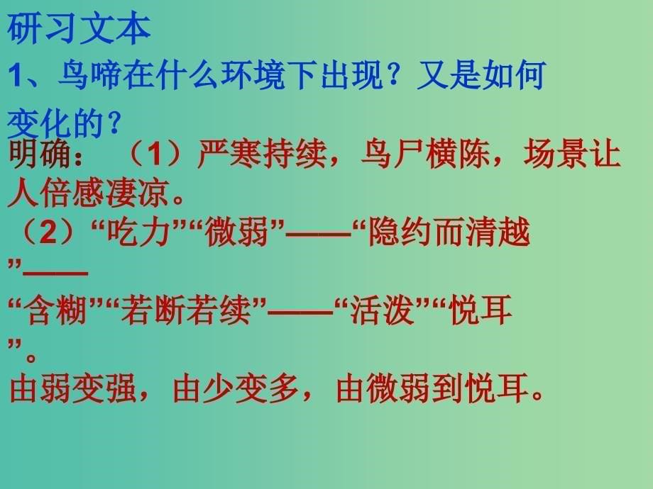 高中语文 第一专题 鸟啼课件 苏教版必修2.ppt_第5页