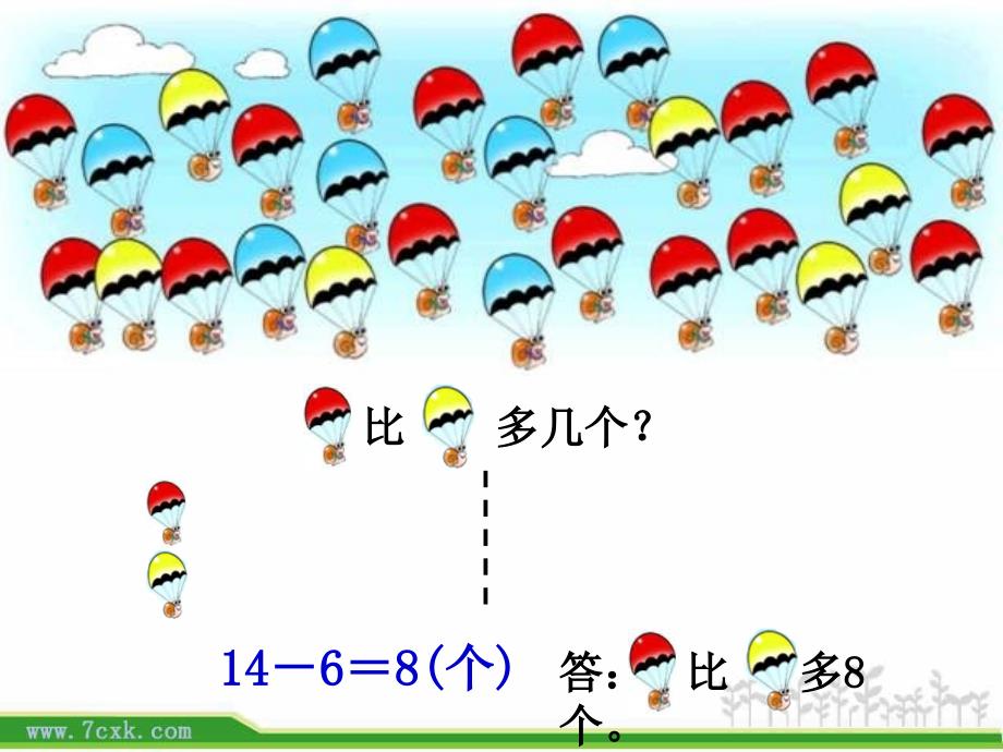 北师大版数学一年级上册跳伞表演PPT课件2_第3页