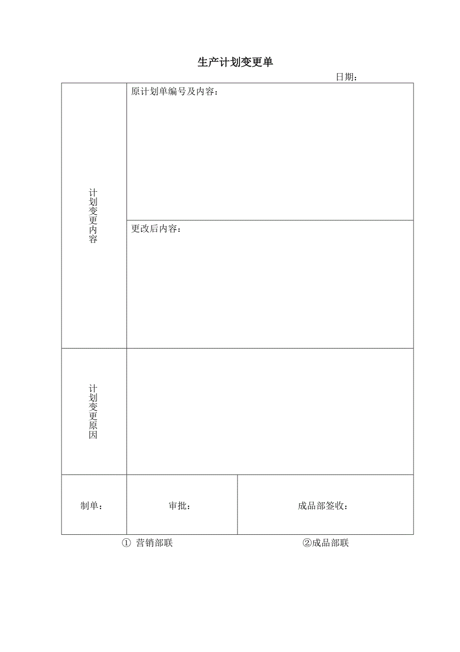 生产计划变更单_第1页