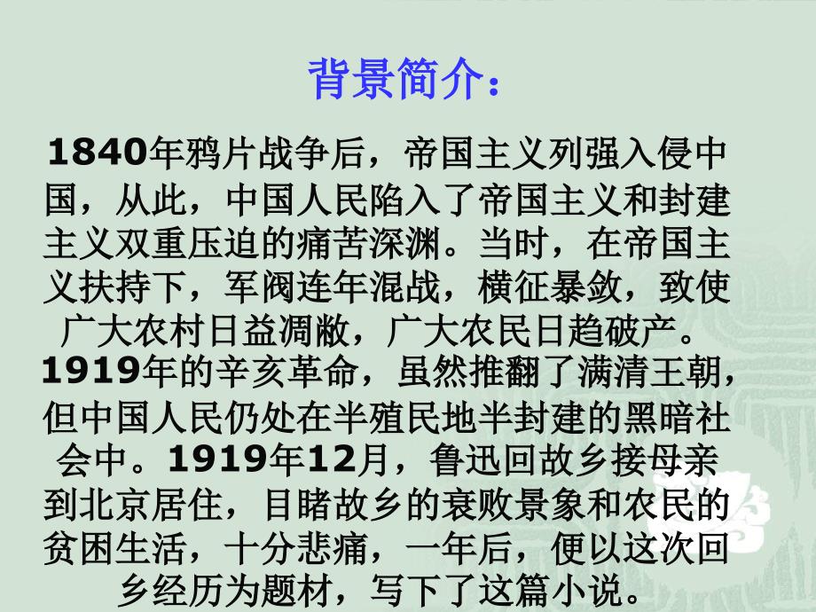 人教版九年级语文上册9故乡3_第4页