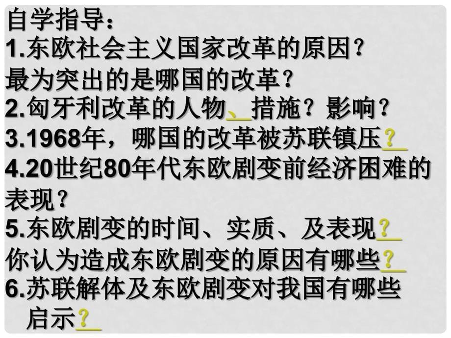 九年级历史中考下册《东欧剧变》课件人教版_第5页