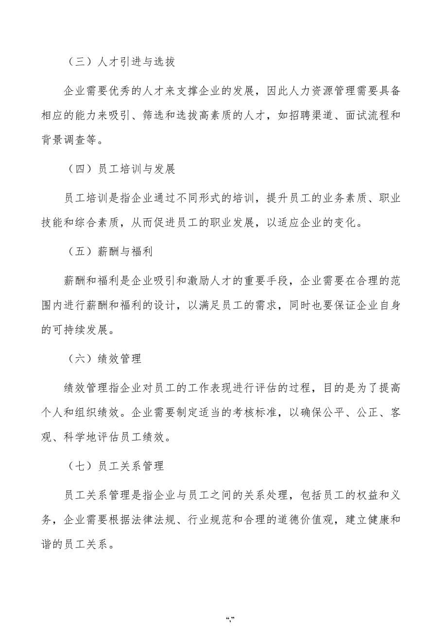 智能电致变色防炫目后视镜项目人力资源管理方案（模板范文）_第5页