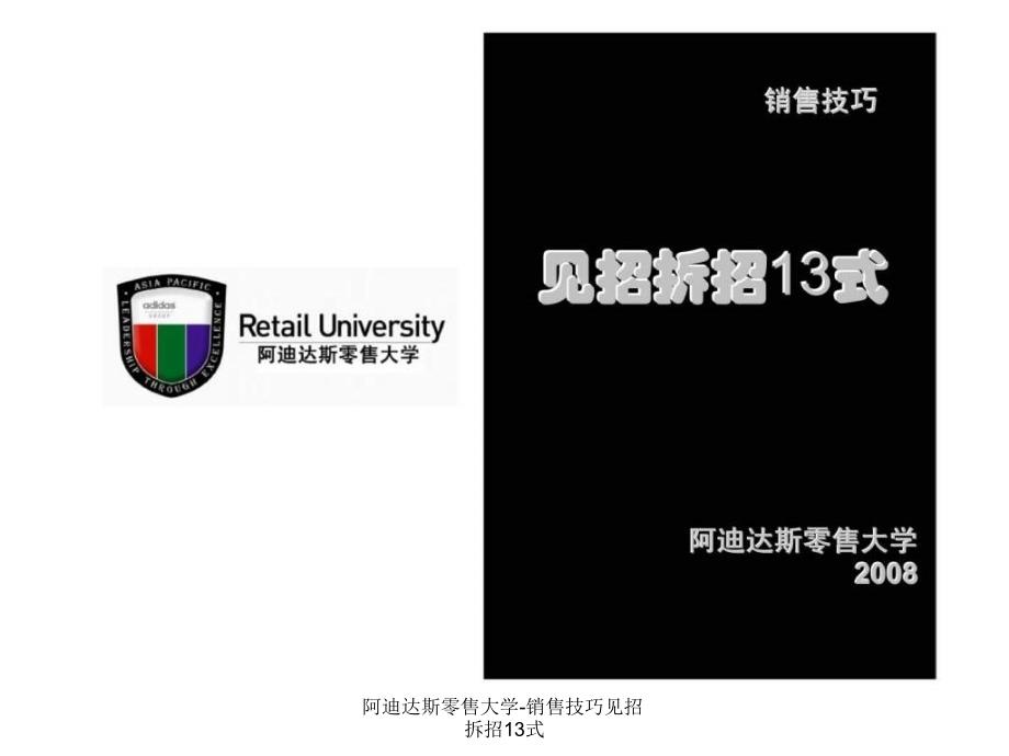 阿迪达斯零售大学销售技巧见招拆招13式课件_第1页