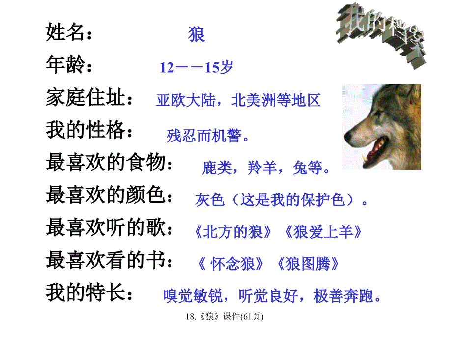 《狼》经典课件_第3页