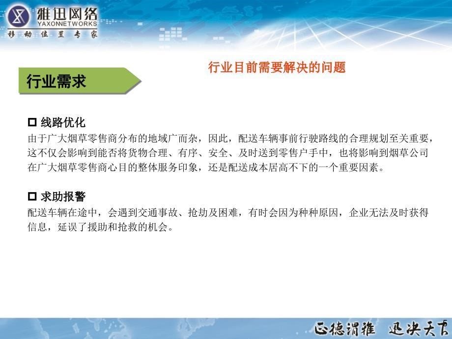 厦门雅迅网络股份有限公司烟草行业车辆gps系统解决方案_第5页