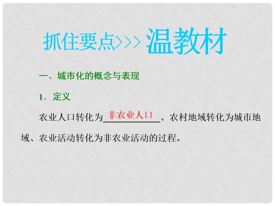 高考地理一轮复习 第二部分 第二章 城市的空间结构与城市化 第二讲 城市化 地域文化与城市发展精选课件_第4页