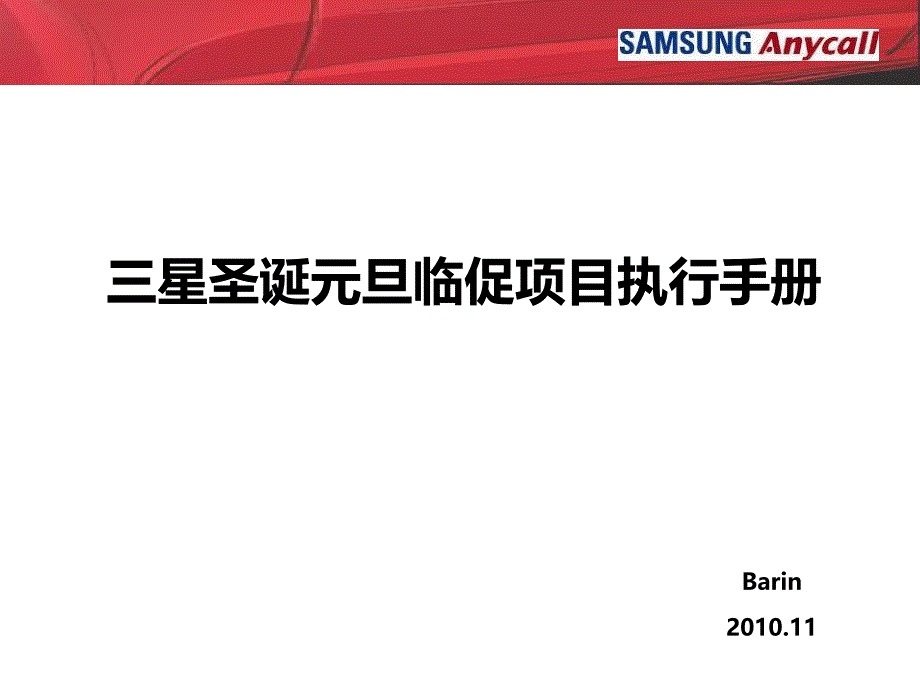 某公司圣诞元旦临促项目执行手册_第1页