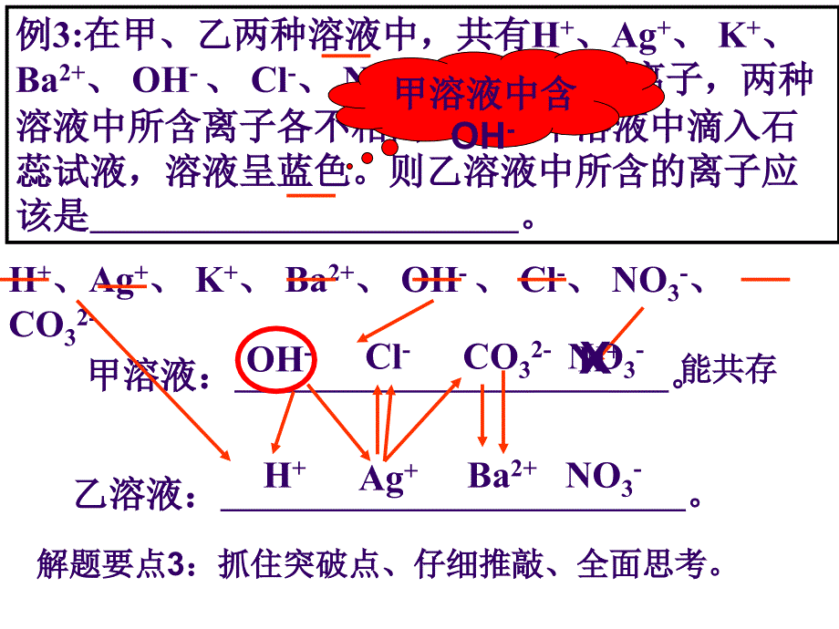 酸碱盐复习离子共存_第3页